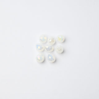 Cristalli Goccia Bianco Opal Aurora Boreale 6mm - 8 pz | Sarobidy