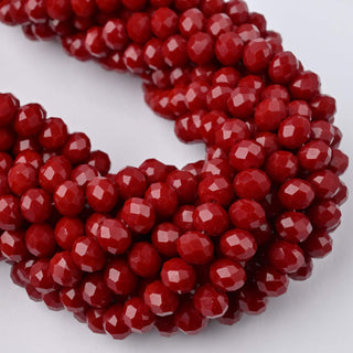 Cristalli Rondella Bordeaux 8mm - 10 Fili
