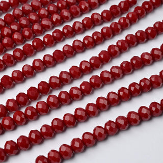 Cristalli Rondella Bordeaux 8mm - 10 Fili