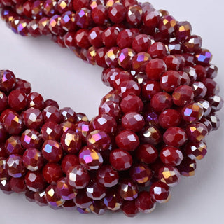 Cristalli Rondella Bordeaux AB 8mm - 10 Fili