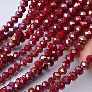 Cristalli Rondella Bordeaux AB 8mm - 10 Fili