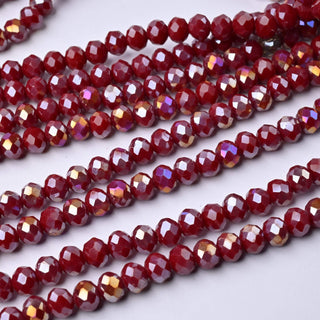 Cristalli Rondella Bordeaux AB 8mm - 10 Fili