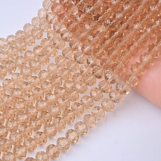 Cristalli Rondella Beige Trasparente 8mm - 10 Fili