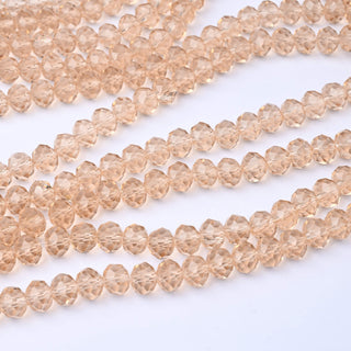 Cristalli Rondella Beige Trasparente 8mm - 10 Fili