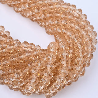 Cristalli Rondella Beige Trasparente 8mm - 10 Fili