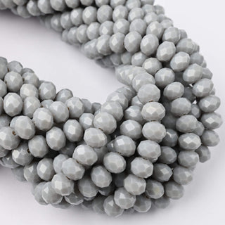 Cristalli Rondella Grigio Scuro 8mm - 10 Fili