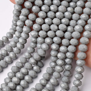 Cristalli Rondella Grigio Scuro 8mm - 10 Fili