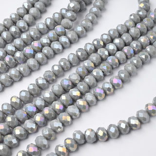 Cristalli Rondella Grigio Scuro AB 8mm - 10 Fili