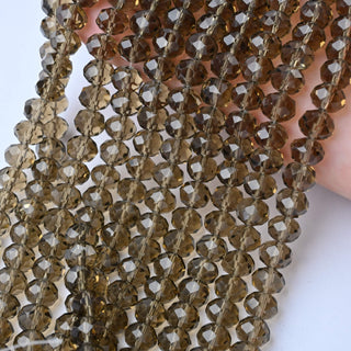 Cristalli Rondella Fumé Trasparente 8mm - 10 Fili