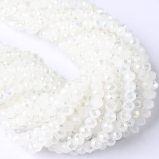 Cristalli Rondella Bianco Opal AB 6mm
