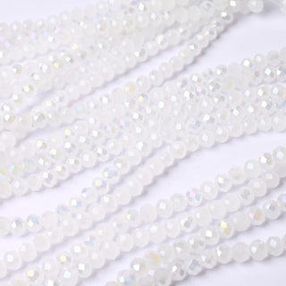 Cristalli Rondella Bianco Opal AB 6mm - 10 Fili