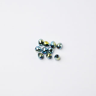 Cristalli Goccia Blu e Oro Metallizzato 4mm - 10 pz | Sarobidy