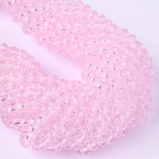 Cristalli Rondella Rosa Baby Trasparente 6mm - 10 Fili