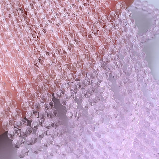 Cristalli Rondella Rosa Baby Trasparente 6mm - 10 Fili