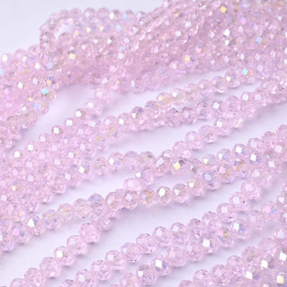 Cristalli Rondella Rosa Baby Trasparente AB 6mm - 10 Fili