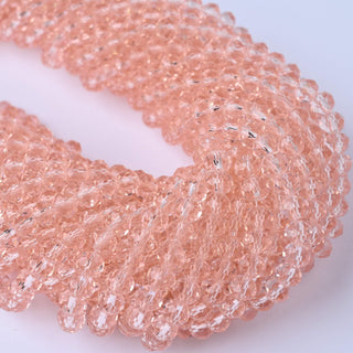 Cristalli Rondella Rosa Trasparente 6mm