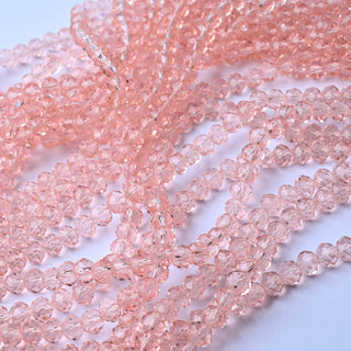 Cristalli Rondella Rosa Trasparente 6mm - 10 Fili