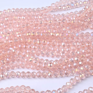 Cristalli Rondella Rosa Trasparente AB 6mm - 10 Fili