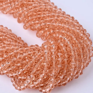 Cristalli Rondella Rosa Antico Trasparente 6mm - 10 Fili