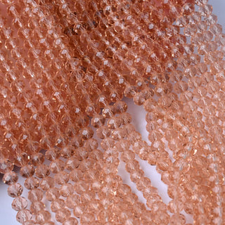 Cristalli Rondella Rosa Antico Trasparente 6mm - 10 Fili
