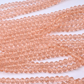 Cristalli Rondella Rosa Antico Trasparente 6mm