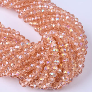 Cristalli Rondella Rosa Antico Trasparente AB 6mm - 10 Fili