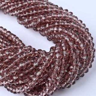 Cristalli Rondella Vinaccia Trasparente 6mm - 10 Fili