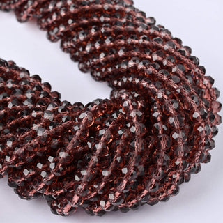 Cristalli Rondella Borgogna Trasparente 6mm - 10 Fili