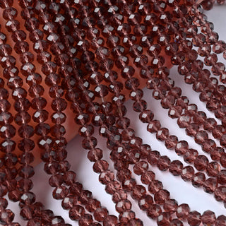 Cristalli Rondella Borgogna Trasparente 6mm - 10 Fili