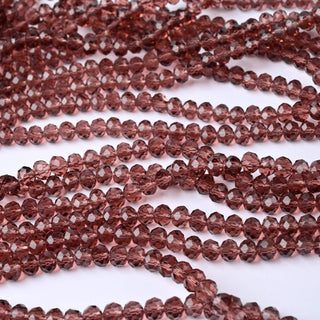 Cristalli Rondella Borgogna Trasparente 6mm - 10 Fili