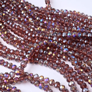 Cristalli Rondella Borgogna Trasparente AB 6mm