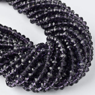 Cristalli Rondella Viola Trasparente 6mm - 10 Fili