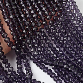 Cristalli Rondella Viola Trasparente 6mm - 10 Fili