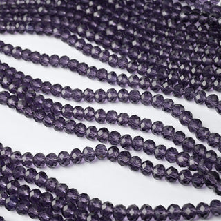 Cristalli Rondella Viola Trasparente 6mm - 10 Fili