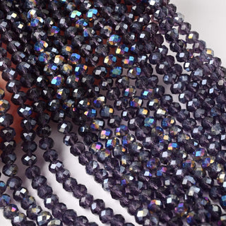 Cristalli Rondella Viola Trasparente AB 6mm