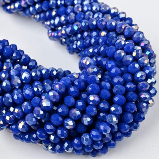 Cristalli Rondella Blu AB 6mm - 10 Fili