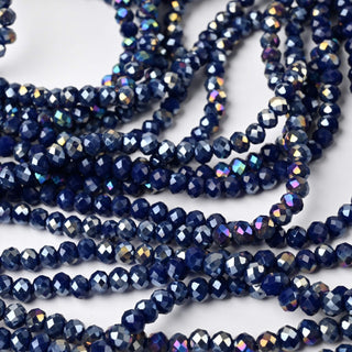 Cristalli Rondella Blu Scuro AB 6mm