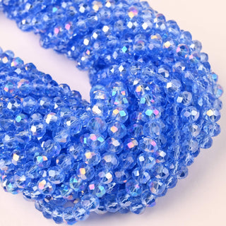 Cristalli Rondella Blu Trasparente AB 6mm