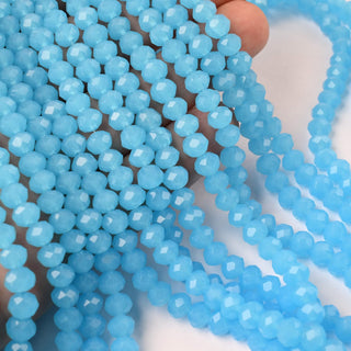 Cristalli Rondella Azzurro Opal 6mm - 10 Fili