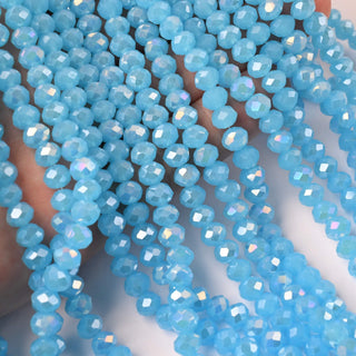 Cristalli Rondella Azzurro Opal AB 6mm - 10 Fili
