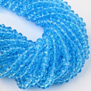 Cristalli Rondella Azzurro Trasparente 6mm - 10 Fili