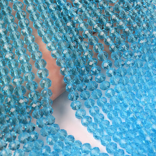 Cristalli Rondella Azzurro Trasparente 6mm