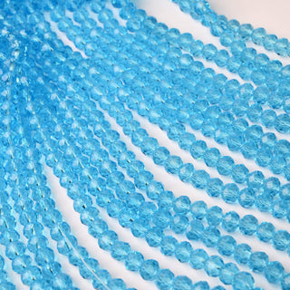 Cristalli Rondella Azzurro Trasparente 6mm - 10 Fili