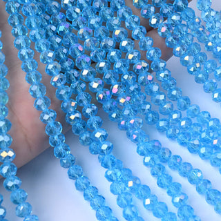 Cristalli Rondella Azzurro Trasparente AB 6mm