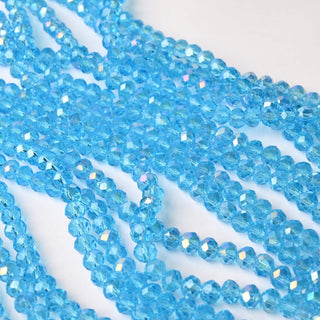 Cristalli Rondella Azzurro Trasparente AB 6mm - 10 Fili