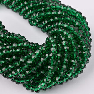 Cristalli Rondella Verde Smeraldo 6mm