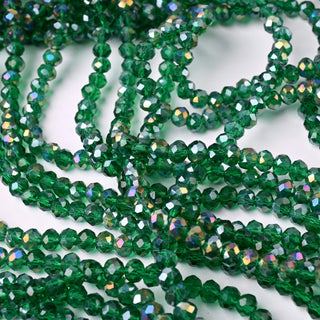 Cristalli Rondella Verde Smeraldo AB 6mm