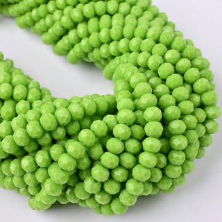 Cristalli Rondella Verde Lime 6mm