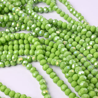 Cristalli Rondella Verde Lime AB 6mm