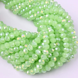 Cristalli Rondella Verde Menta Opal AB 6mm - 10 Fili
